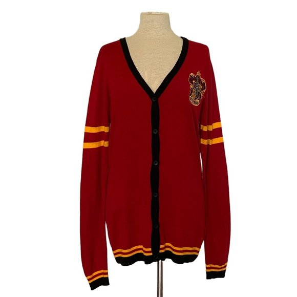 Harry Potter Hot Topic Gryffindor Cardigan Womens Sz XL Sweater Cosplay Fandom - Picture 2 of 7